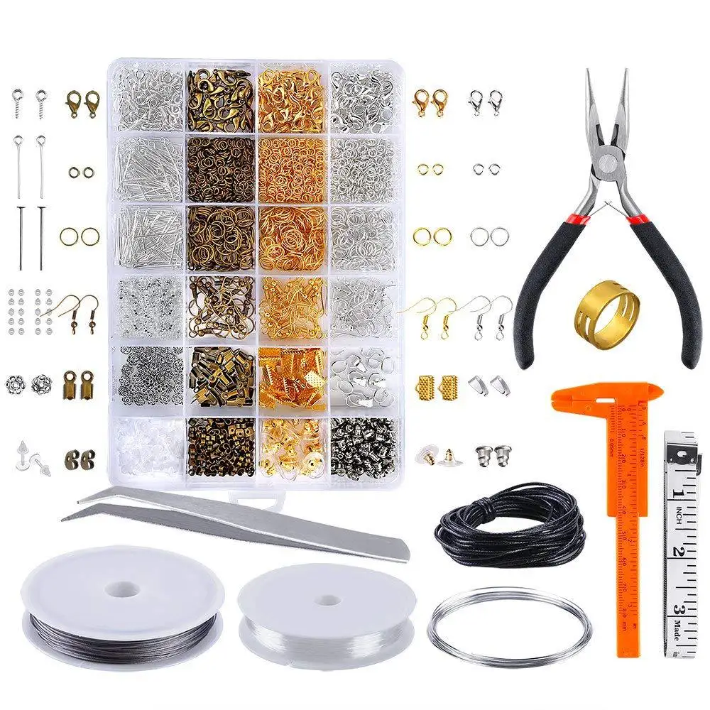 Jewelry Findings Set Lobster Clasp Open Jump Rings Earring Hooks Elastic Rope Round Crystal Line Jewelry Pliers
Jewelry Findings Set Lobster Clasp Open Jump Rings Earring Hooks Elastic Rope Round Crystal Line Jewelry Pliers