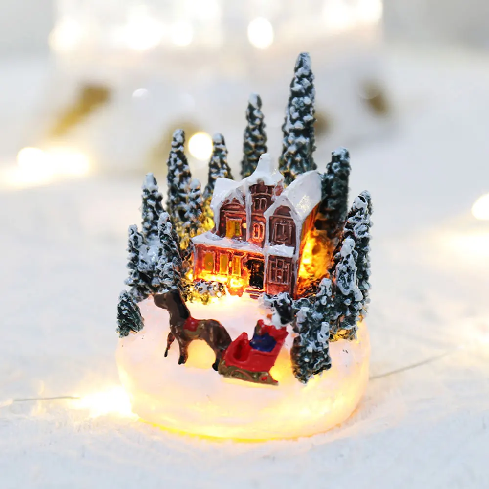 Xmas Party Decors Christmas Village House Figurine Shaped Luminous Micro Mini Dining Room Table Christmas Decorations Pendant
Xmas Party Decors Christmas Village House Figurine Shaped Luminous Micro Mini Dining Room Table Christmas Decorations Pendant