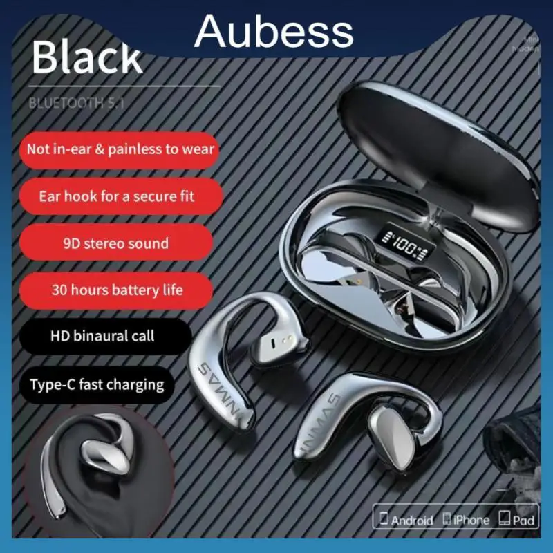 Long Battery Life Earphones Surround Sound With Charger Box Air Conduction Headphones Stereo Noise Cancelling With Mic
Long Battery Life Earphones Surround Sound With Charger Box Air Conduction Headphones Stereo Noise Cancelling With Mic