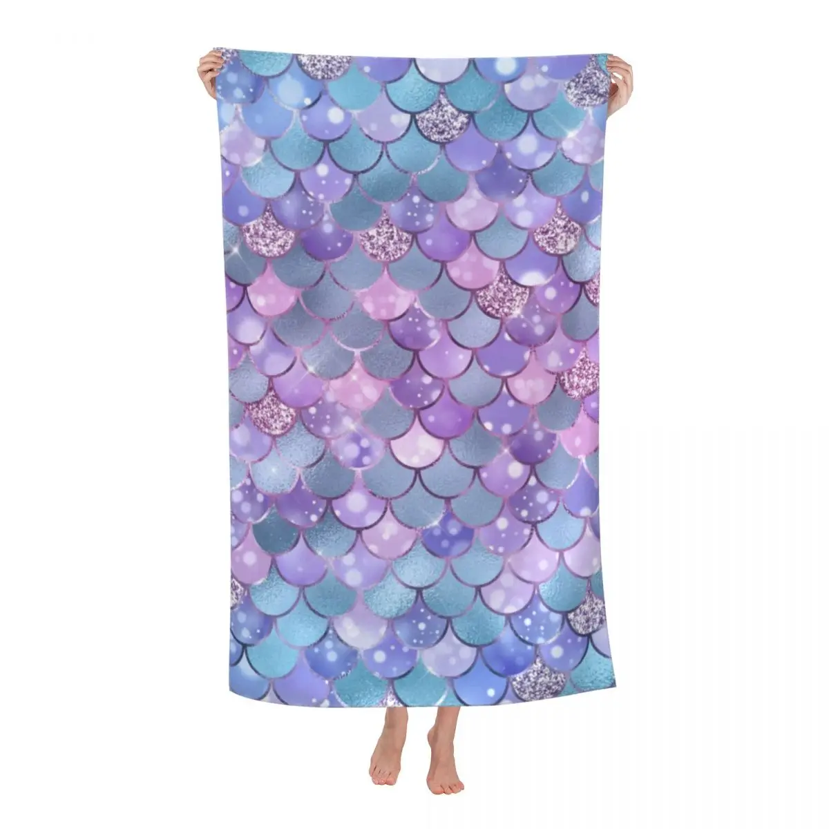 Пляжное полотенце из микрофибры с изображением чешуи русалки
Пляжное полотенце из микрофибры с изображением чешуи русалки