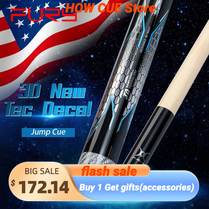 FURY FS-PJ-1 Jump Cue 13mm G10 Tip Super Light Technology Shaft Wood Teeth High-end Feather Technology Wrap Professional Billiar
FURY FS-PJ-1 Jump Cue 13mm G10 Tip Super Light Technology Shaft Wood Teeth High-end Feather Technology Wrap Professional Billiar