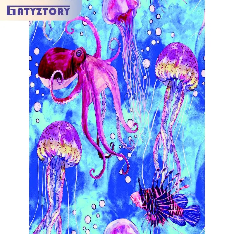GATYZTORY Diamond Embroidery Octopus jellyfish 5D DIY Diamond Painting Animals Cross Stitch Kit Rhinestone Mosaic Sale Home Deco
GATYZTORY Diamond Embroidery Octopus jellyfish 5D DIY Diamond Painting Animals Cross Stitch Kit Rhinestone Mosaic Sale Home Deco