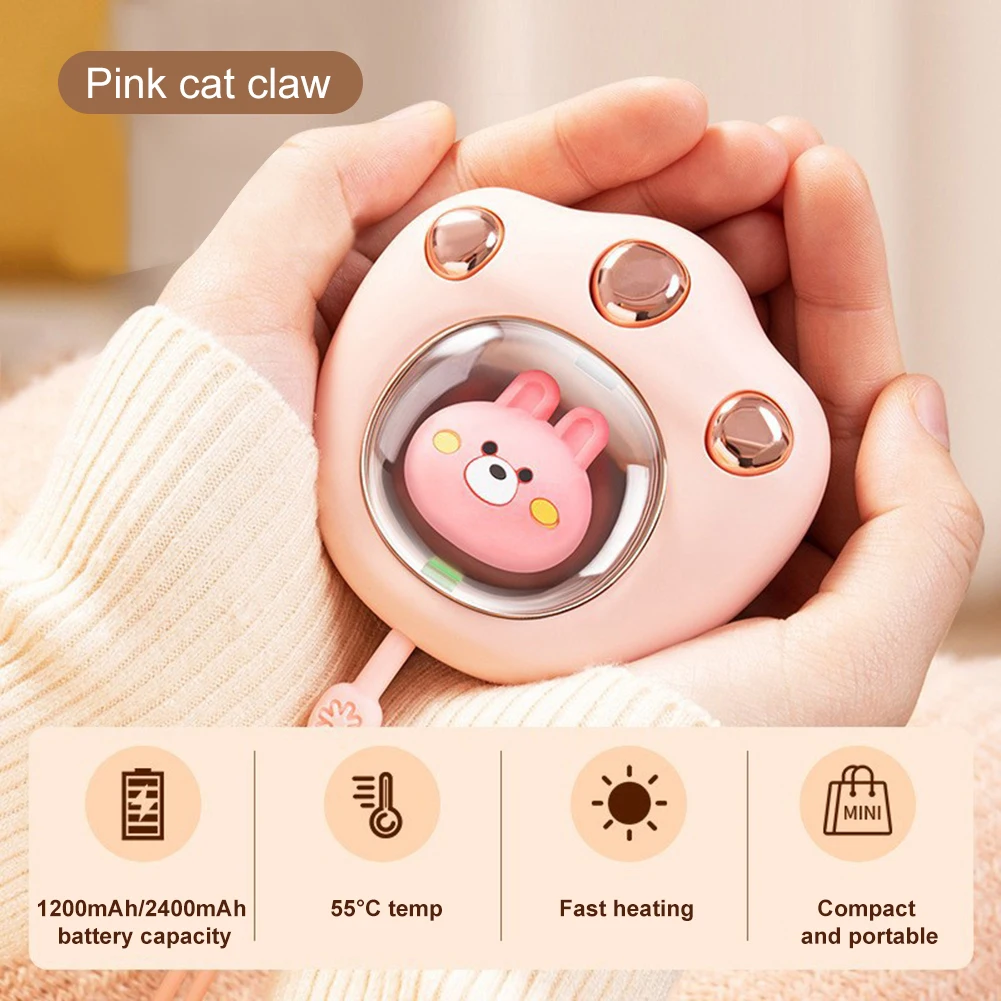 Portable Hand Warmer Cute Cat Claw USB Rechargaeble Electric Mini Heater Winter Warm Power Bank Heater for Winter Outdoor Home
Portable Hand Warmer Cute Cat Claw USB Rechargaeble Electric Mini Heater Winter Warm Power Bank Heater for Winter Outdoor Home