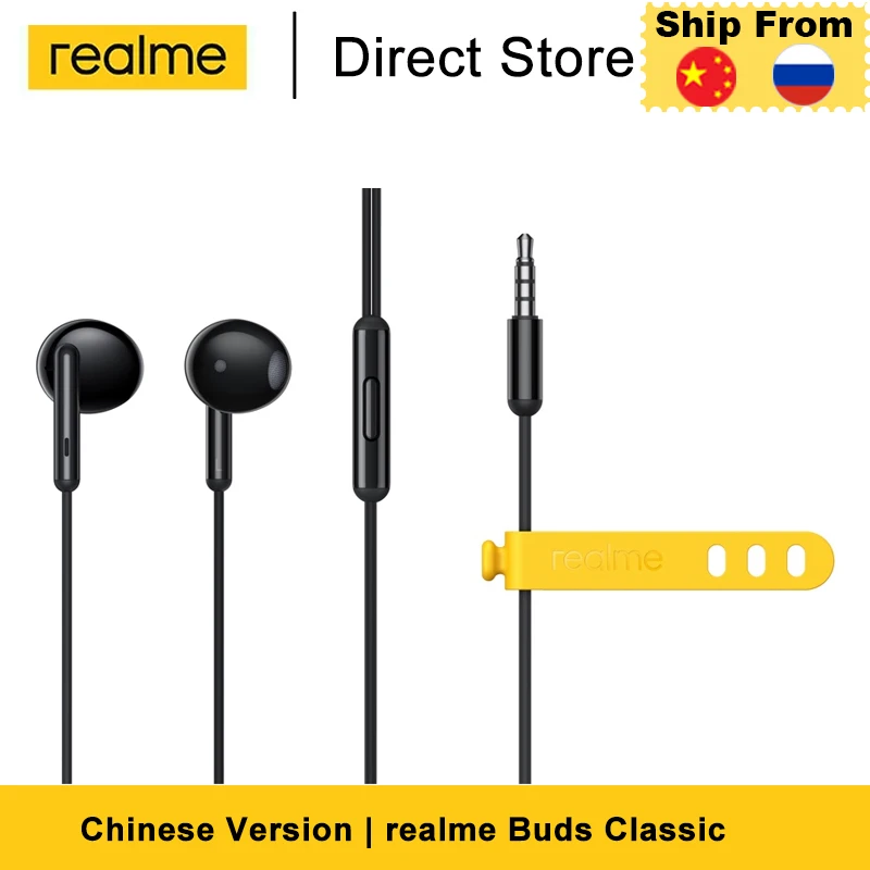 Классические наушники Realme Buds 3 5 мм наушники-вкладыши проводная музыка встроенный