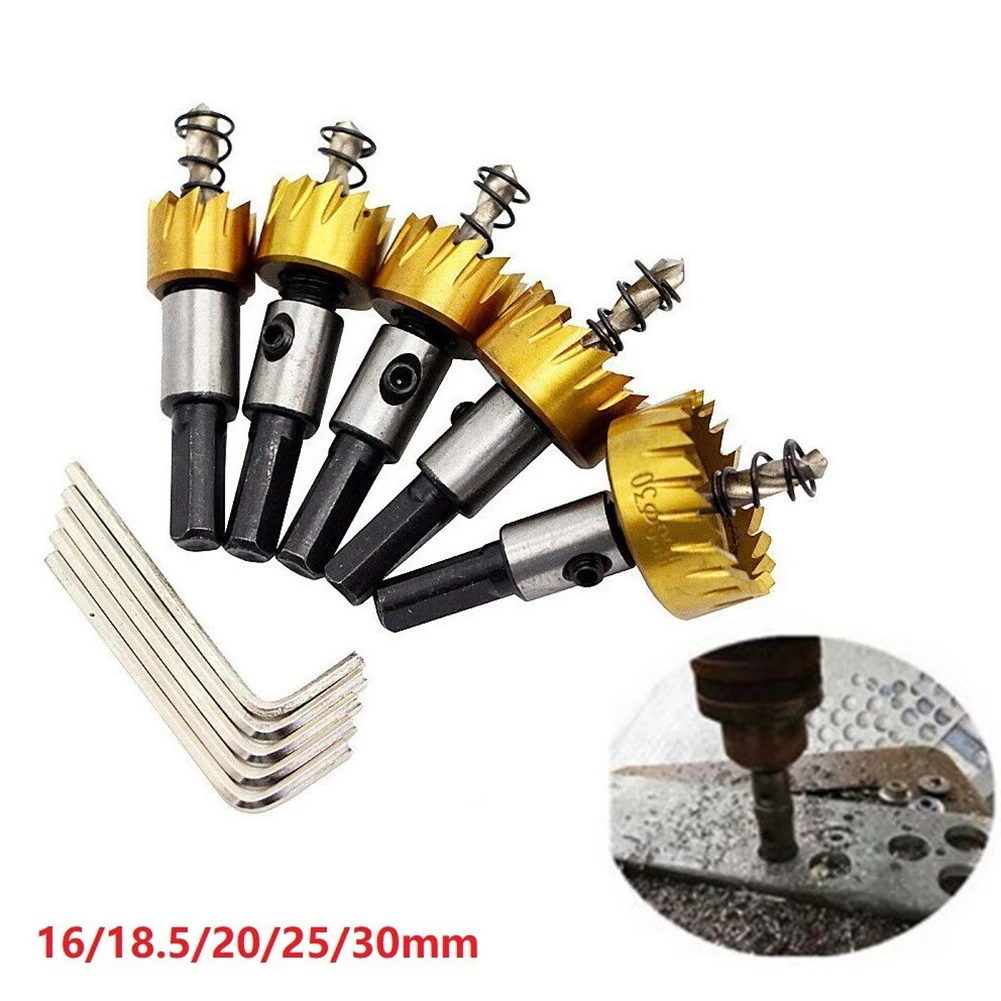 5pcs HSS Hole Saw Carbide Tipped Metal Core Drill Bit Hole Saw Set 16-30mm Drill Bit Drilling Crown For Wood Plastic PVC
5pcs HSS Hole Saw Carbide Tipped Metal Core Drill Bit Hole Saw Set 16-30mm Drill Bit Drilling Crown For Wood Plastic PVC