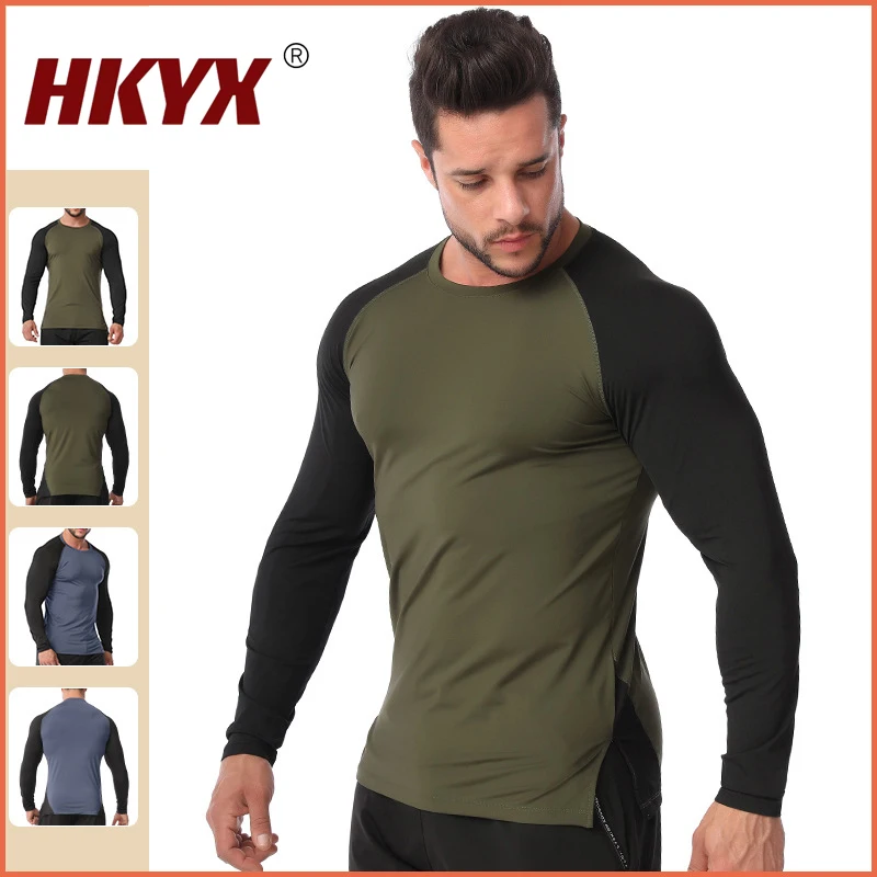 Spring Autumn Men Matching Color Pullover Round Neck Long Sleeve T-Shirt Breathable Sweat Absorbent Outdoor Sports Cycling Wear
Spring Autumn Men Matching Color Pullover Round Neck Long Sleeve T-Shirt Breathable Sweat Absorbent Outdoor Sports Cycling Wear