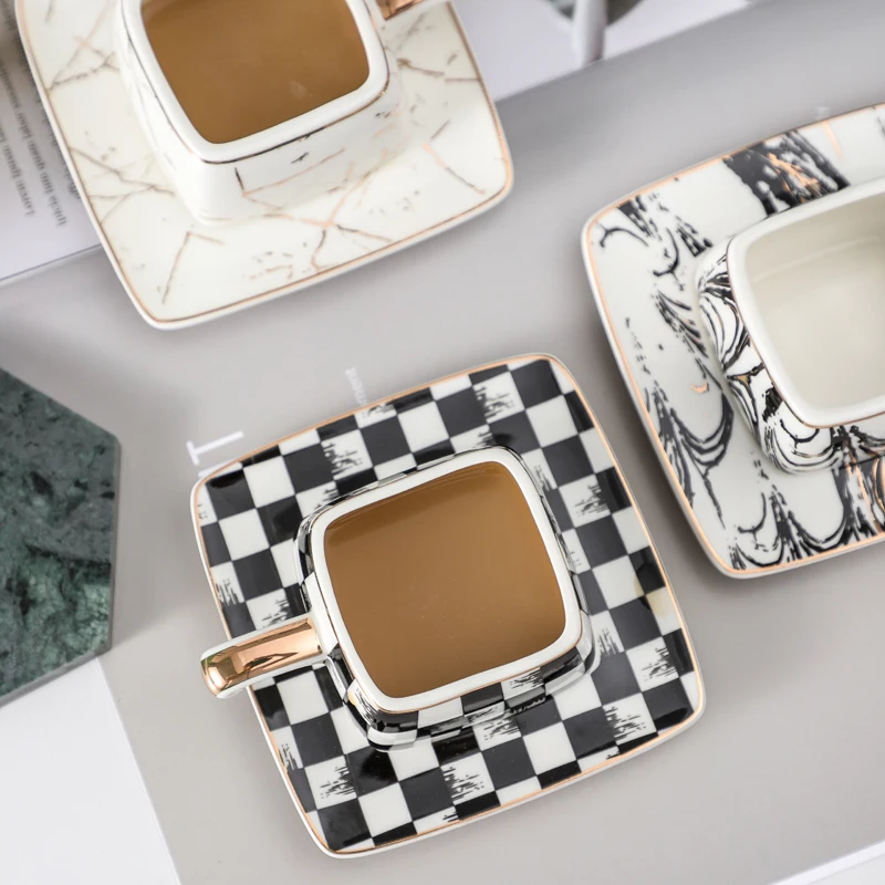 Mini Espresso Cup Ceramic Turkish Coffee Cup Saucer High Value Checkerboard Small Luxury
Mini Espresso Cup Ceramic Turkish Coffee Cup Saucer High Value Checkerboard Small Luxury