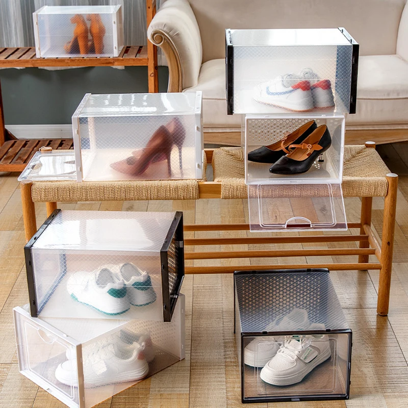 Fold Plastic Shoes Boxes Shoe Organizer for Closet Clear Shoe Boxes Clear Plastic Stackable Transparent Drawer Case
Fold Plastic Shoes Boxes Shoe Organizer for Closet Clear Shoe Boxes Clear Plastic Stackable Transparent Drawer Case