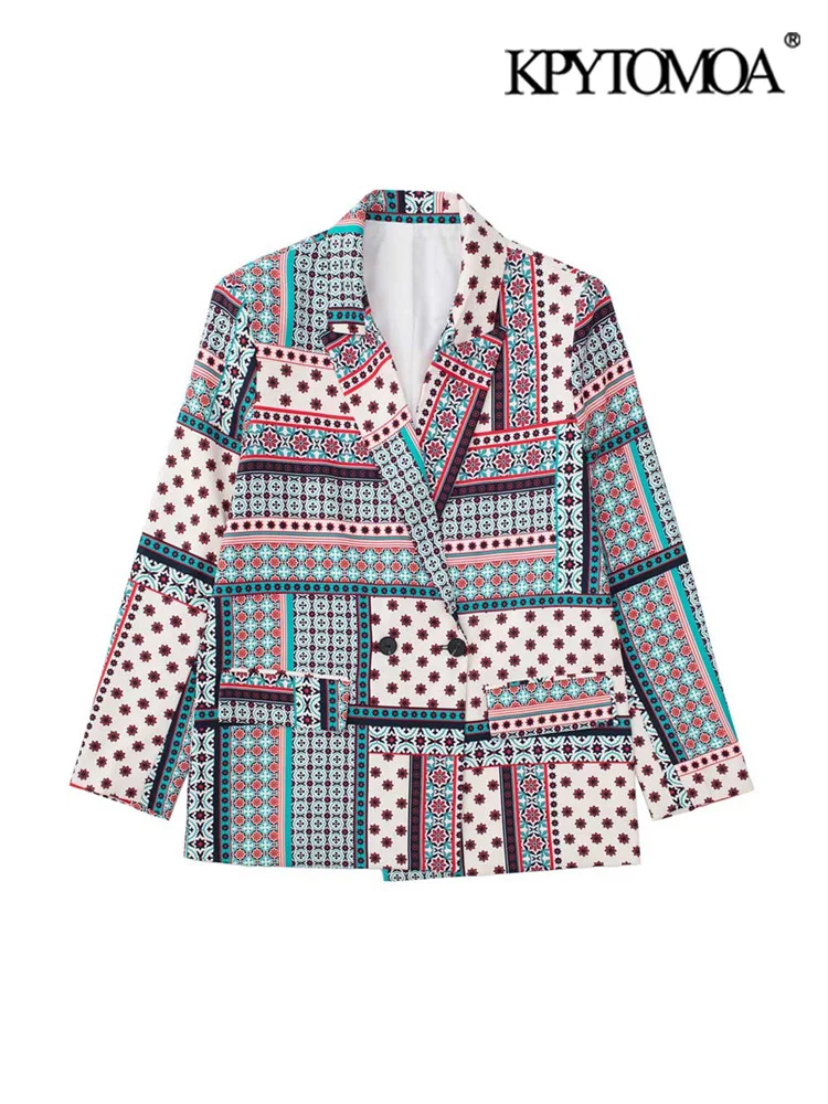 KPYTOMOA Women Fashion Double Breasted Printed Flowing Blazer Coat Vintage Long Sleeve Flap Pockets Female Outerwear Chic Veste
KPYTOMOA Women Fashion Double Breasted Printed Flowing Blazer Coat Vintage Long Sleeve Flap Pockets Female Outerwear Chic Veste