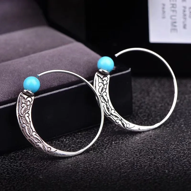 Retro Jewelry Blue Bead Earrings Hot Sale Vintage Temperament Geometric Pattern Metal Wire Earrings For Women Female Gifts
Retro Jewelry Blue Bead Earrings Hot Sale Vintage Temperament Geometric Pattern Metal Wire Earrings For Women Female Gifts