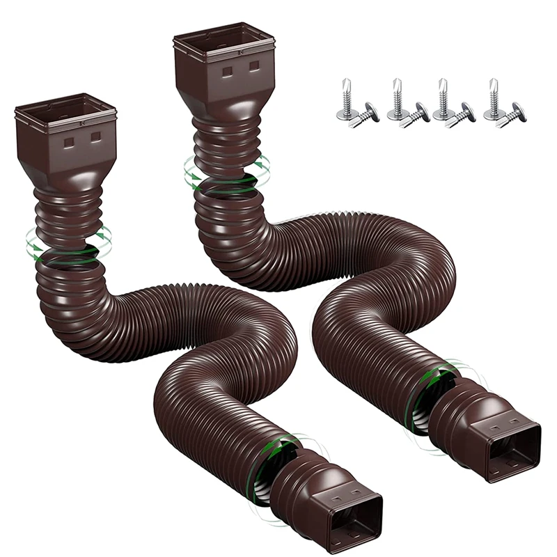2 Pieces Rain Gutter Downspout Extensions Pipes Extendable From 21 To 60 Inches Drain Pipes
2 Pieces Rain Gutter Downspout Extensions Pipes Extendable From 21 To 60 Inches Drain Pipes