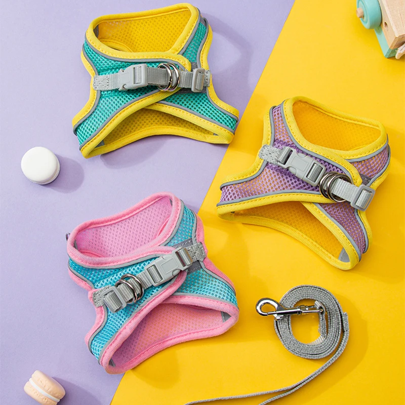 Pet Breathable Mesh Vest Harness Dog Adjustable Lead Leash Products for Small medium Puppy Cat Outdoor Walking Safety Supplies
Pet Breathable Mesh Vest Harness Dog Adjustable Lead Leash Products for Small medium Puppy Cat Outdoor Walking Safety Supplies