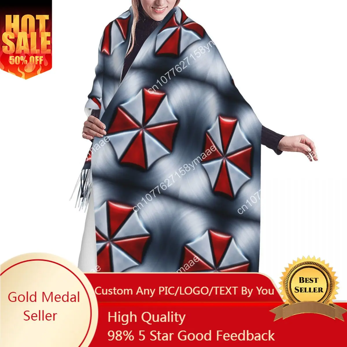 Custom Corporations Umbrella Tassel Scarf Women Soft Video Game Shawl Wrap Ladies Winter Fall Versatile Female Scarves
Custom Corporations Umbrella Tassel Scarf Women Soft Video Game Shawl Wrap Ladies Winter Fall Versatile Female Scarves