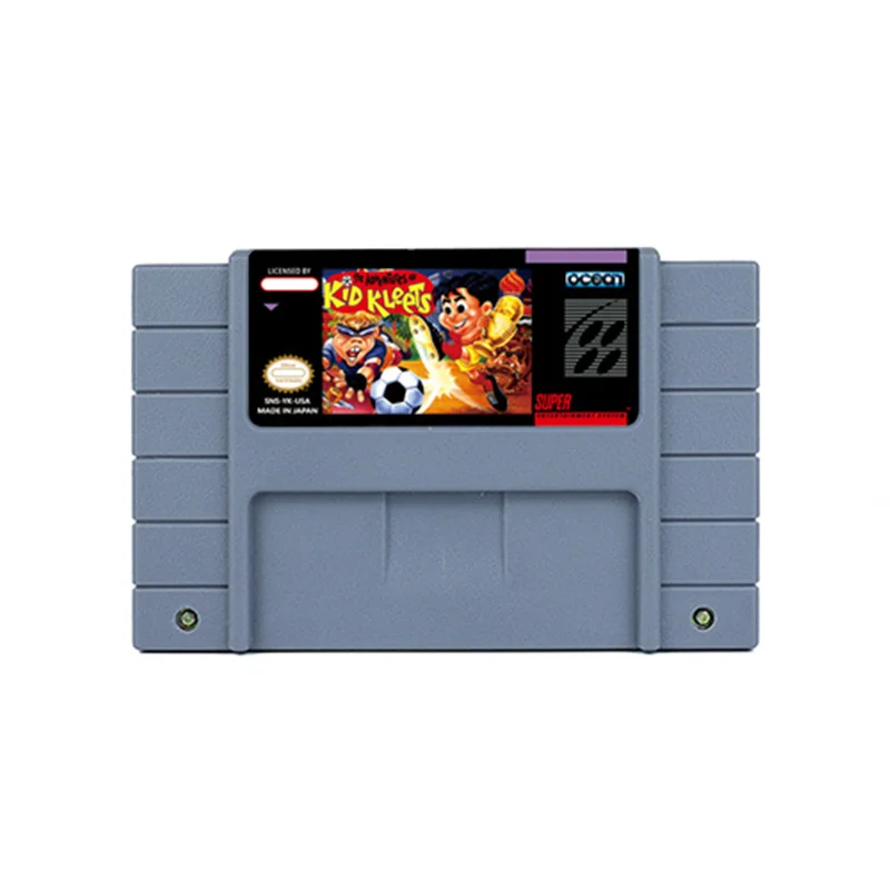 

The Adventures of Kid Kleets or Soccer Kid Action Game for SNES 16 BitRetro Cart Children Gift