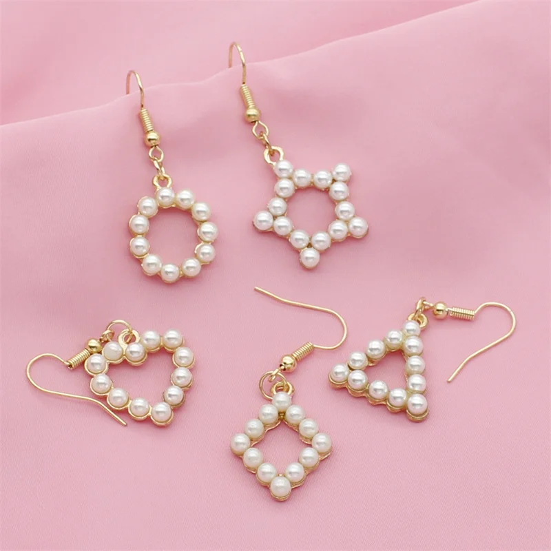 Earrings Fashion Girl Imitation Pearl Heart Heart/Square/Round/Triangle/Pentagon Stranded Charm Women's Earrings Pendant Jewelry
Earrings Fashion Girl Imitation Pearl Heart Heart/Square/Round/Triangle/Pentagon Stranded Charm Women's Earrings Pendant Jewelry