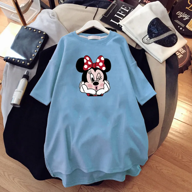 Minnie Short-sleeved T-shirt Women's Summer Mid-length T-shirt Cartoon New Popularity Loose large size Thin Fashion Top
Minnie Short-sleeved T-shirt Women's Summer Mid-length T-shirt Cartoon New Popularity Loose large size Thin Fashion Top