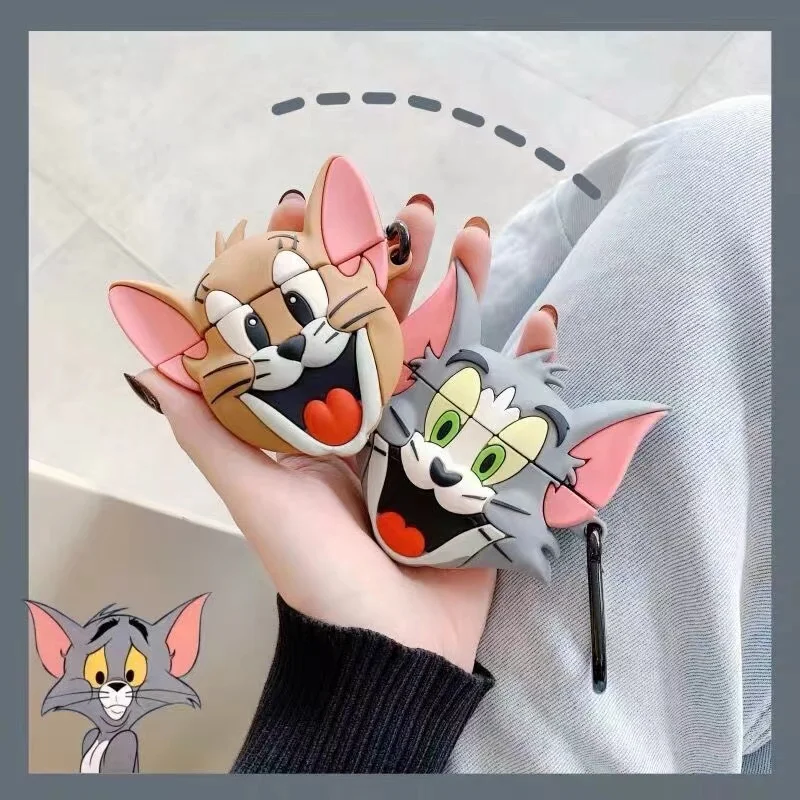 For Airpods 1/2/3 Airpods pro/pro2 Silicone Protective Case Apple Bluetooth Earphone cat mouse Cartoon Tom funny girls lovely
For Airpods 1/2/3 Airpods pro/pro2 Silicone Protective Case Apple Bluetooth Earphone cat mouse Cartoon Tom funny girls lovely