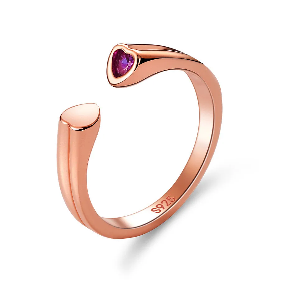 925 Sterling Silver New Woman Fashion Jewelry High Quality Purple Crystal Zircon Rose Gold Gold Silver Simple Heart Open Ring
925 Sterling Silver New Woman Fashion Jewelry High Quality Purple Crystal Zircon Rose Gold Gold Silver Simple Heart Open Ring