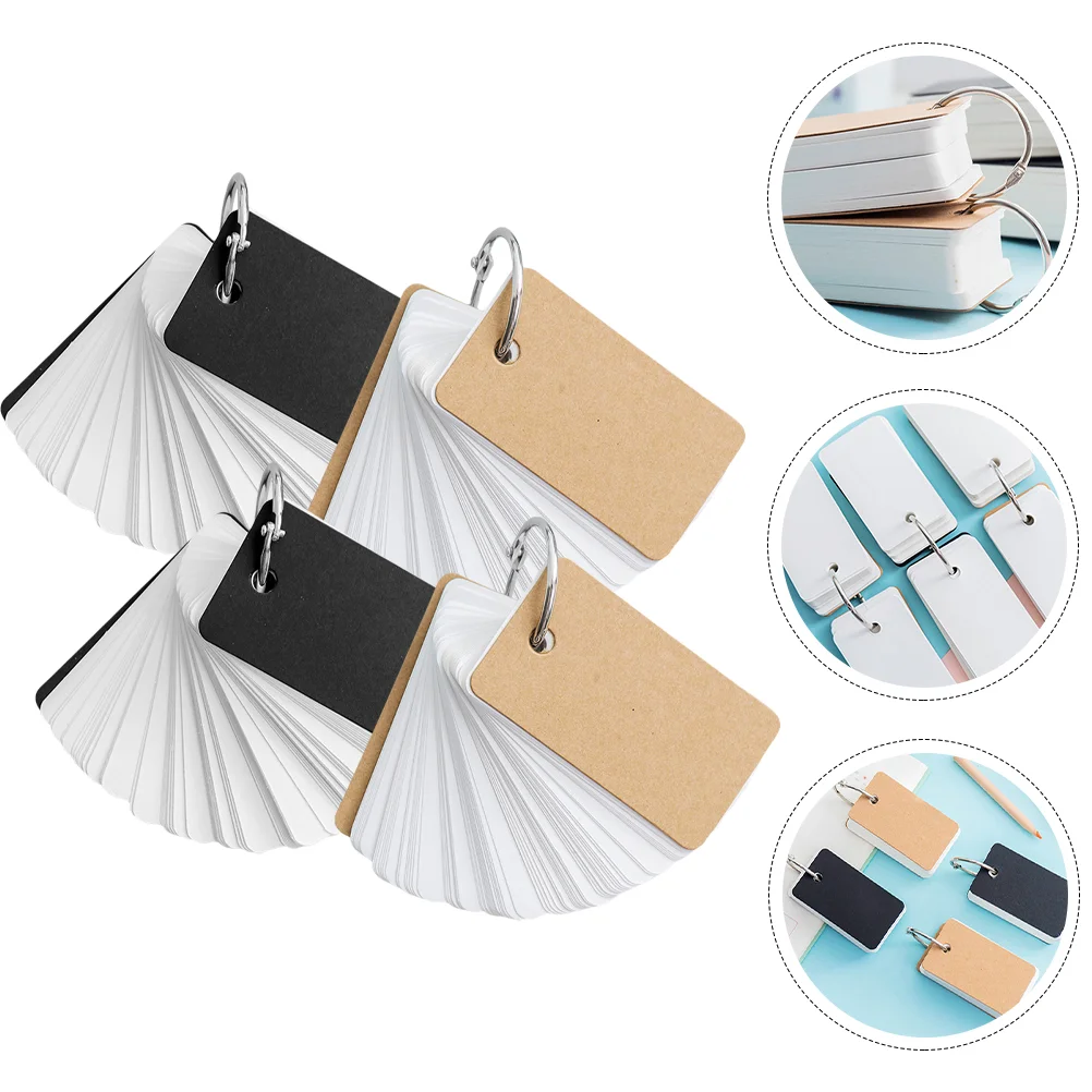 Cardboard Cover Book Memo Cards Blank Writing Words Flashcards Portable Notepads DIY Binder Rings Creative Index For study
Cardboard Cover Book Memo Cards Blank Writing Words Flashcards Portable Notepads DIY Binder Rings Creative Index For study