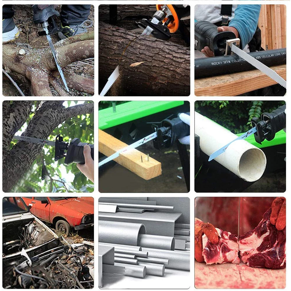 225mm S1122HF Saw Blade Kit Reciprocating Saw Blade Jig Saw Blade Wood Metal Plastic Cutting 8.85Inch*19mm*0.9mm Cutting Wood
225mm S1122HF Saw Blade Kit Reciprocating Saw Blade Jig Saw Blade Wood Metal Plastic Cutting 8.85Inch*19mm*0.9mm Cutting Wood