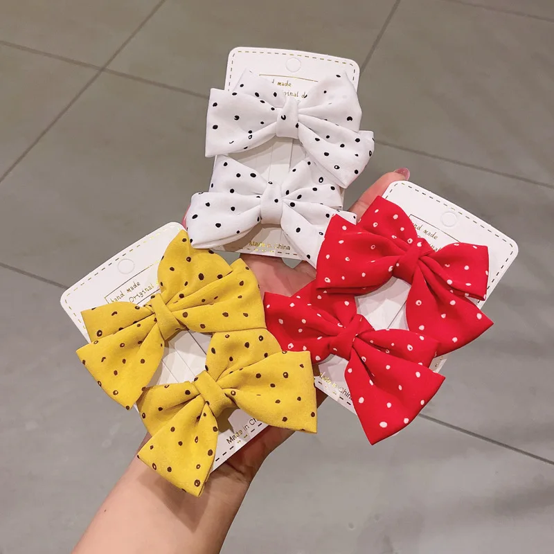 2PCS/Set New Girls Cute Polk Dot Print Hairpins For Kids Children Sweet Headband Hair Clip Barrettes Fashion Bow Accessories
2PCS/Set New Girls Cute Polk Dot Print Hairpins For Kids Children Sweet Headband Hair Clip Barrettes Fashion Bow Accessories