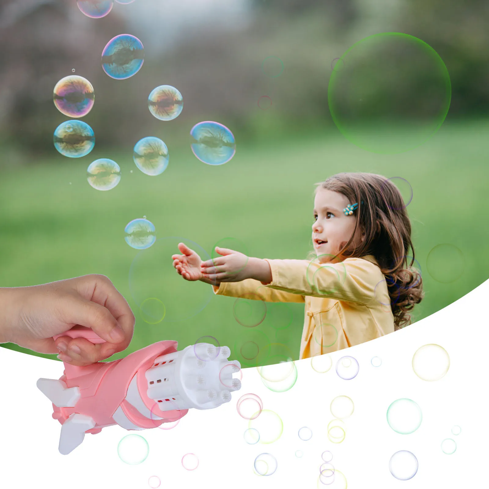 Bubble 8-Hole Automatic Bubble Blower Machine Bubble Machine Bable Toy Wobble Bubble Extra Large Gift for 1 Year Old Girl
Bubble 8-Hole Automatic Bubble Blower Machine Bubble Machine Bable Toy Wobble Bubble Extra Large Gift for 1 Year Old Girl
