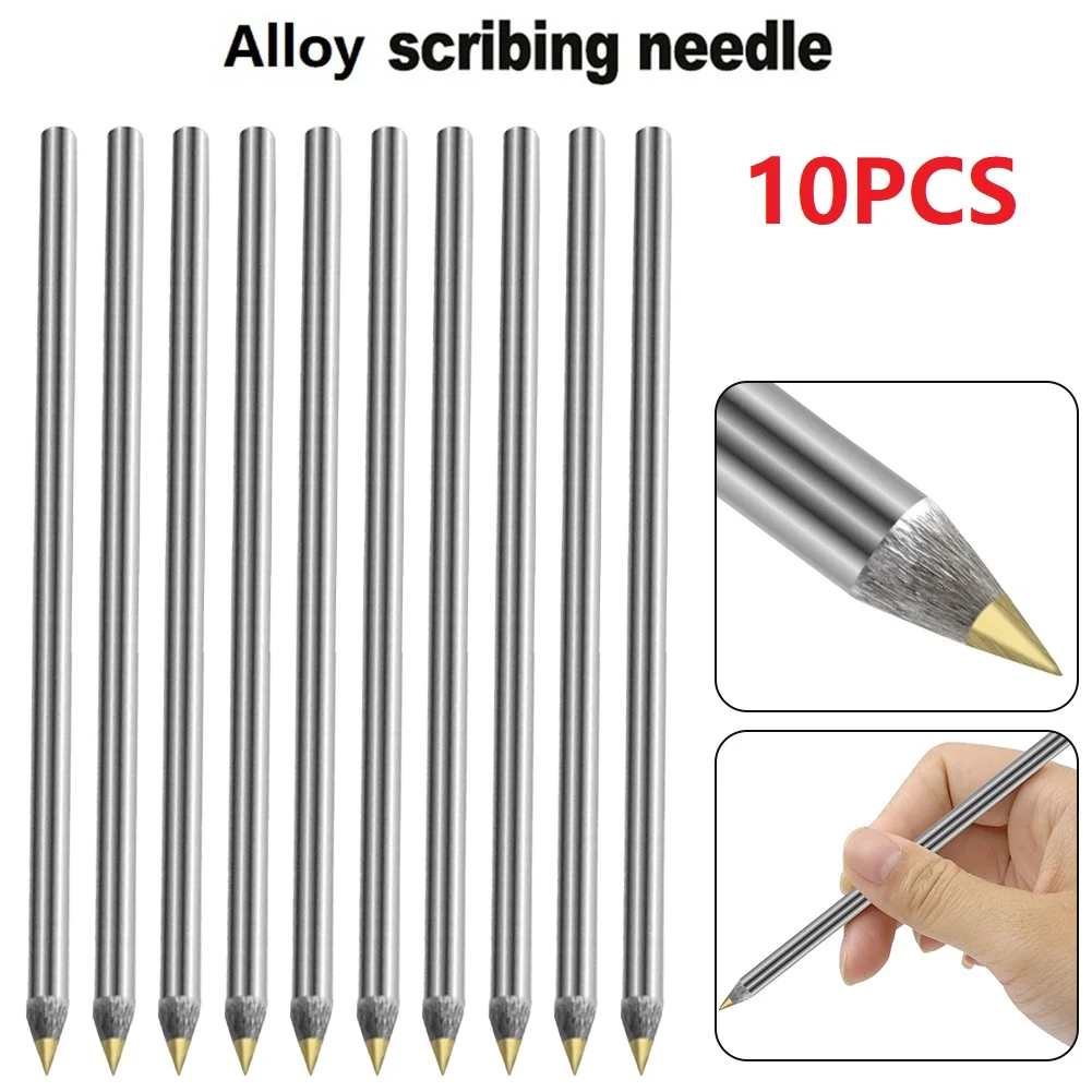 10pcs 141mm Alloy Scribing Pen Glass Tile Cutter Scribing Needle For Ceramic Metal Surface Marking Multi-function Etching Tool
10pcs 141mm Alloy Scribing Pen Glass Tile Cutter Scribing Needle For Ceramic Metal Surface Marking Multi-function Etching Tool