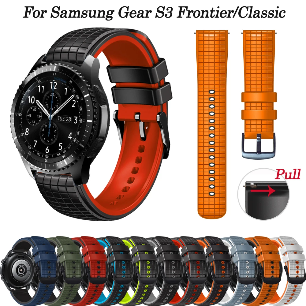 Ремешок для смарт-часов Samsung Galaxy Watch 3 45 46 мм/Gear S3 Frontier/Classic, силиконовый браслет для Huawei Watch GT2/3 46 мм, 22 мм
Ремешок для смарт-часов Samsung Galaxy Watch 3 45 46 мм/Gear S3 Frontier/Classic, силиконовый браслет для Huawei Watch GT2/3 46 мм, 22 мм