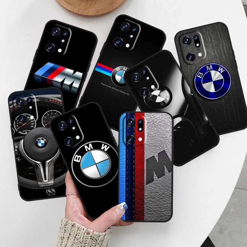 

Red Blue BMW For OPPO Find X6 X5 X3 X2 Neo Lite Reno 9 8 7 7Z 7SE 6 5 Pro 4G 5G Silicone Soft Black Phone Case Coque Capa Fundas