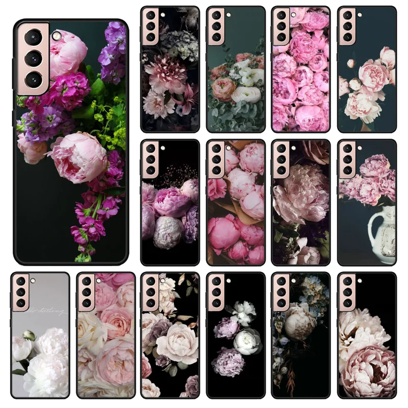 

Peony Phone Case for Samsung S30 S23 S22 S20 Ultra S20 S22 Plus S11 S10 S9 Plus S21 Plus S10E