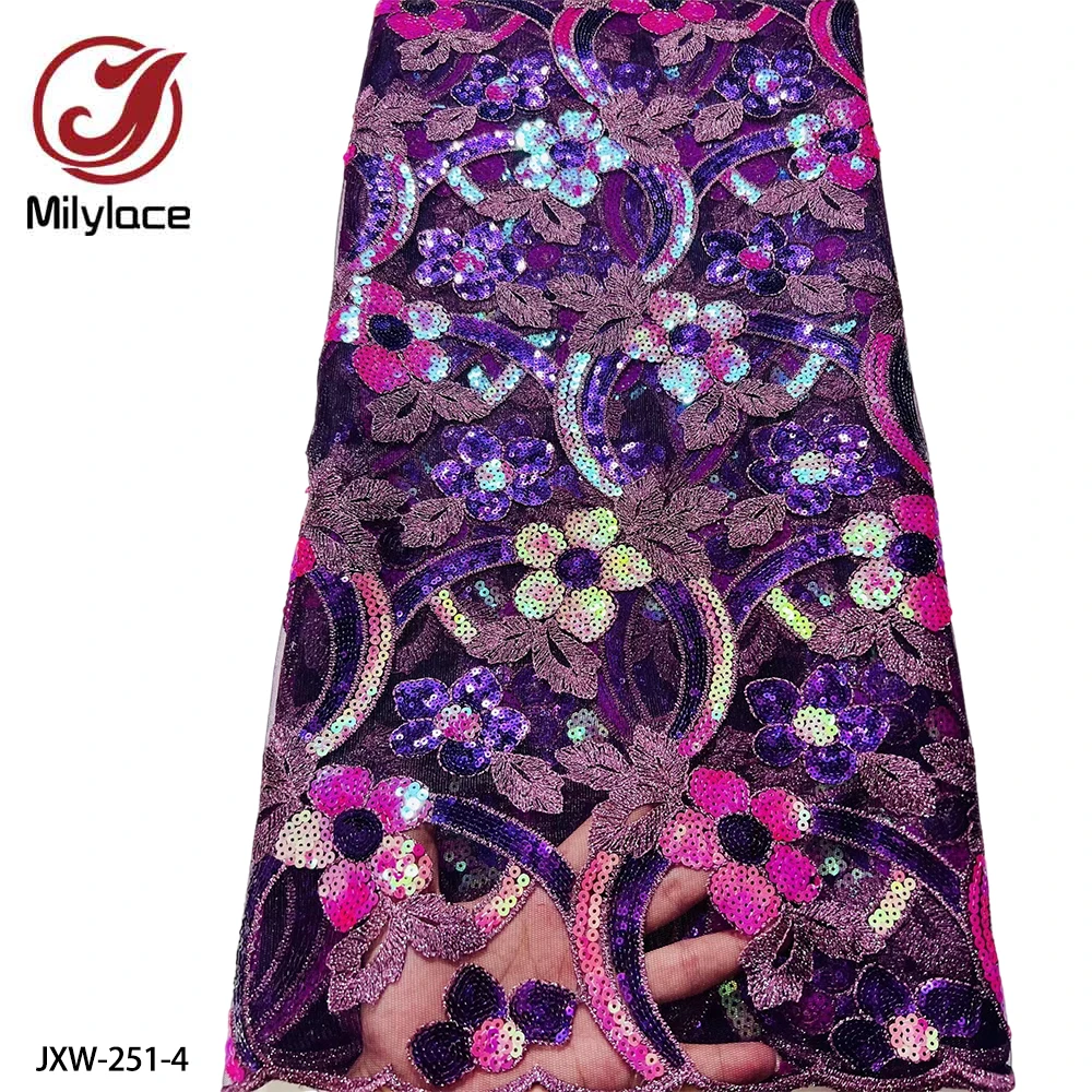 Latest African Lace Frabric High Quality French Tulle Lace Sequins Embroidered Lace Fabric for Wedding Dress JXW-251
Latest African Lace Frabric High Quality French Tulle Lace Sequins Embroidered Lace Fabric for Wedding Dress JXW-251