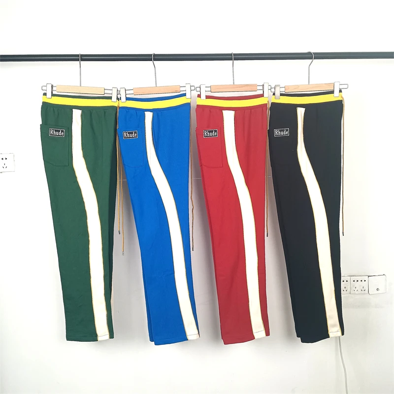 2023ss Rhude Stripe Sweatpants Men Women Patchwork Drawstring Trousers Track Pants
2023ss Rhude Stripe Sweatpants Men Women Patchwork Drawstring Trousers Track Pants
