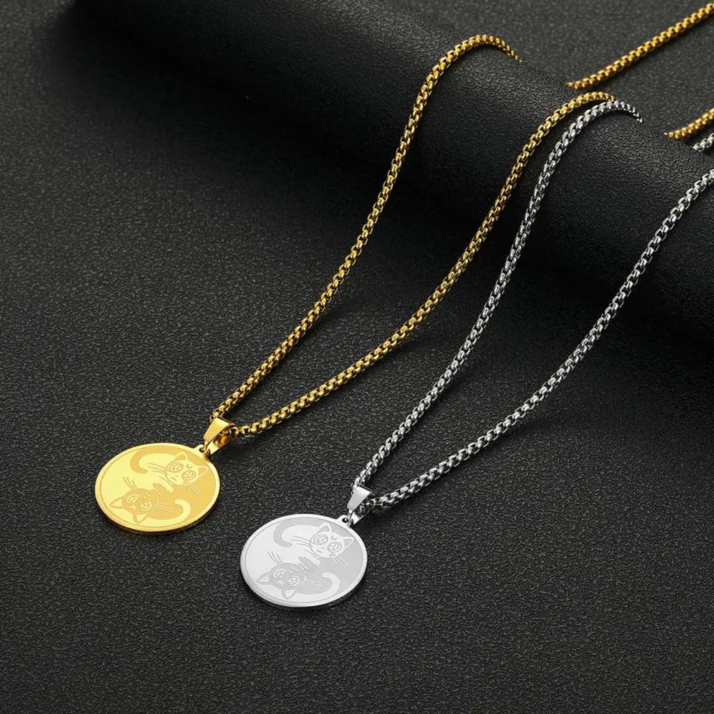 Kinitial April Stainless Steel Yin Yang Cats Necklace, Silver Yin Yang Necklace, Gift for Her, Cat Lover Gift, Cat Pendant,
Kinitial April Stainless Steel Yin Yang Cats Necklace, Silver Yin Yang Necklace, Gift for Her, Cat Lover Gift, Cat Pendant,