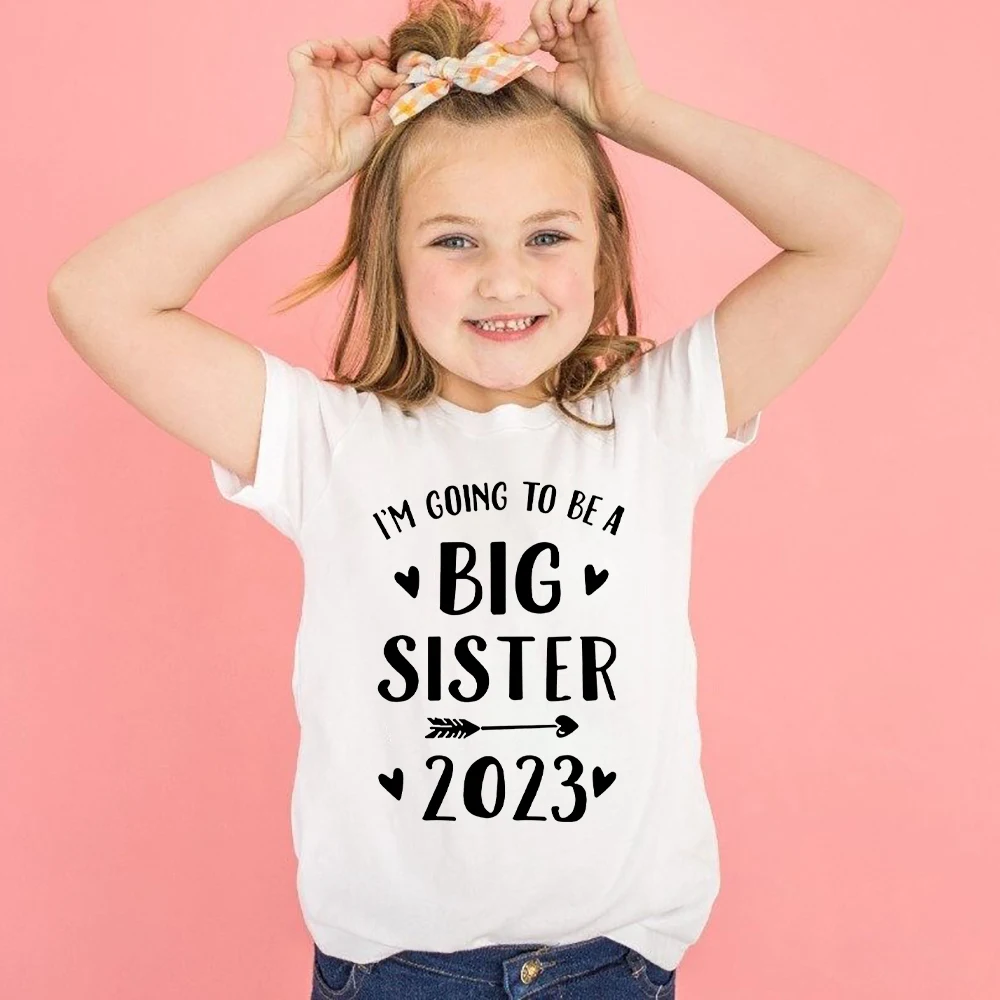 I'm Going To Be A Big Sister 2023 Kids T-Shirt Baby Announcement Short T Shirts Girls Tops Childs T Shirt Summer Casual Clothing
I'm Going To Be A Big Sister 2023 Kids T-Shirt Baby Announcement Short T Shirts Girls Tops Childs T Shirt Summer Casual Clothing