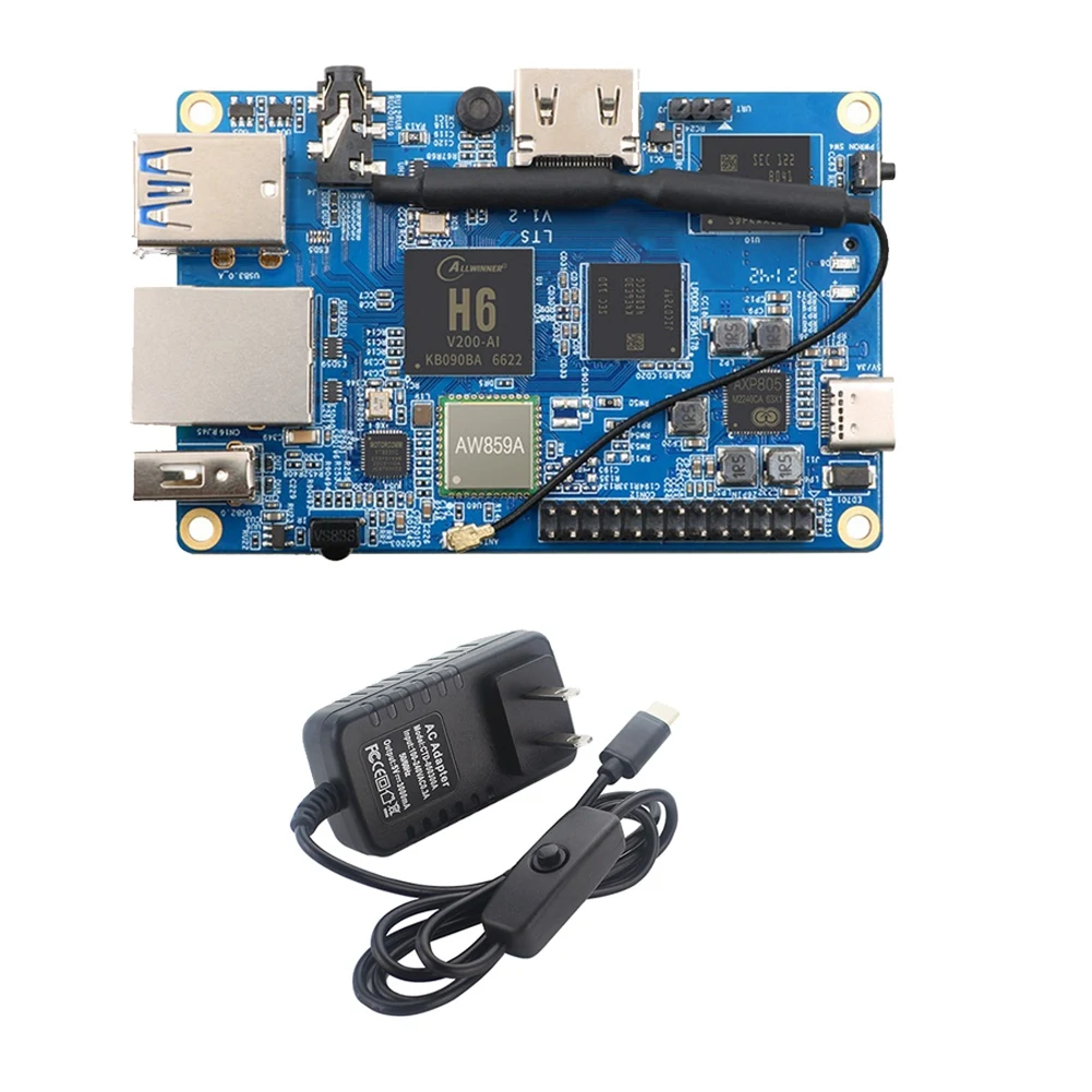 For Orange Pi 3LTS Allwinner H6 -Core 2GB+8GB EMMC Flash HD+WIFI+BT5.0 Board with Power Adapter US
For Orange Pi 3LTS Allwinner H6 -Core 2GB+8GB EMMC Flash HD+WIFI+BT5.0 Board with Power Adapter US