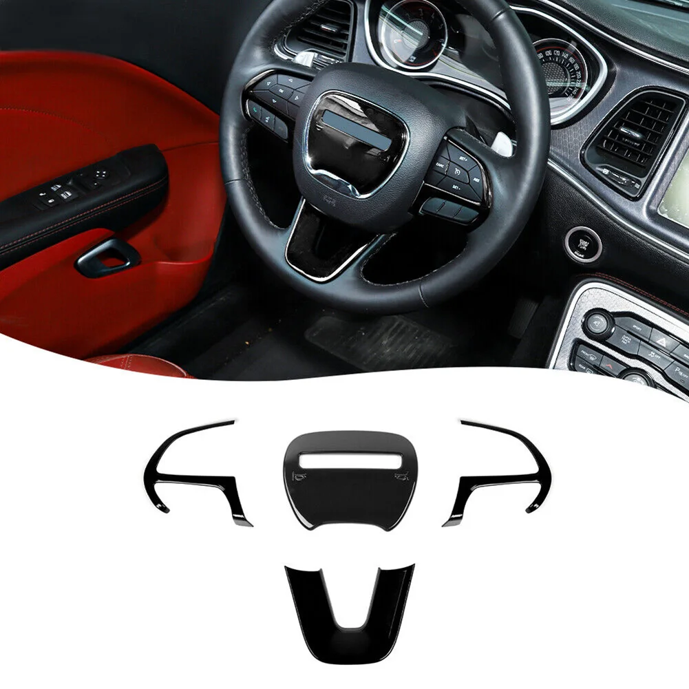 Black Steering Wheel Panel Cover Trim Fits For Dodge Charger For Challenger Accessories Automobiles Interior Stickers
Black Steering Wheel Panel Cover Trim Fits For Dodge Charger For Challenger Accessories Automobiles Interior Stickers