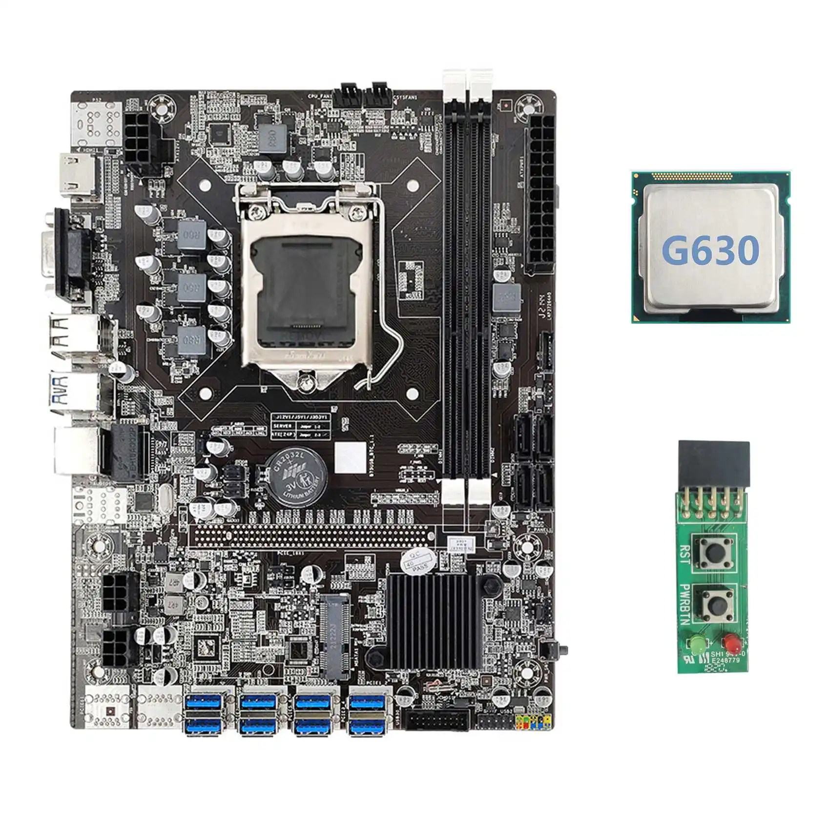 B75 USB ETH Mining Motherboard 8XUSB3.0+G630 CPU+Switch Board LGA1155 DDR3 MSATA USB3.0 B75 USB BTC Miner Motherboard
B75 USB ETH Mining Motherboard 8XUSB3.0+G630 CPU+Switch Board LGA1155 DDR3 MSATA USB3.0 B75 USB BTC Miner Motherboard