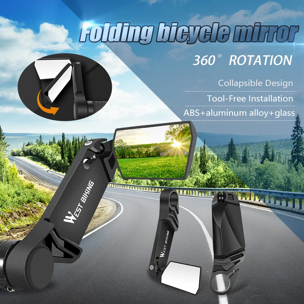 2Pcs Bicycle Rearview Mirror For 22mm Handlebars 360 Degrees Rotatable Foldable Rear View Glass Mirror For MTB Road Folding Bike
2Pcs Bicycle Rearview Mirror For 22mm Handlebars 360 Degrees Rotatable Foldable Rear View Glass Mirror For MTB Road Folding Bike