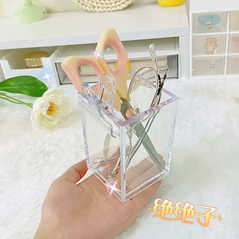 Creative Clear Desktop Organiser Stationery Storage Box Makeup Organizer Office Pen Holder Brush Thick Transparent Acrylic Shelf
Creative Clear Desktop Organiser Stationery Storage Box Makeup Organizer Office Pen Holder Brush Thick Transparent Acrylic Shelf