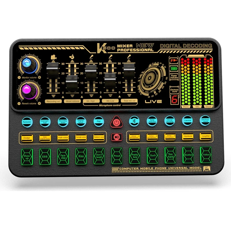 SK500 Mobile Phone Computer Sound Card Karaoke Portable Live TIKITOK Voice Changer Device Audio Mixer
SK500 Mobile Phone Computer Sound Card Karaoke Portable Live TIKITOK Voice Changer Device Audio Mixer