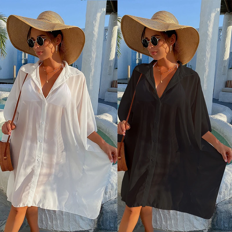 Beach Dress Women Covers Bikini Cover Up Pareo Summer 2022 Minutes Long Sleeve White Shirt Print Polyester For Beaches Swim
Beach Dress Women Covers Bikini Cover Up Pareo Summer 2022 Minutes Long Sleeve White Shirt Print Polyester For Beaches Swim