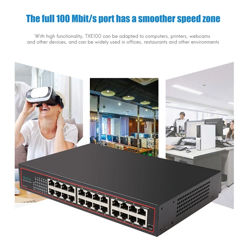 1 компл., 24-портовый коммутатор 100 Gigabit VLAN Ethernet, домашний сплиттер, сетевой сплиттер, вилка европейского стандарта
1 компл., 24-портовый коммутатор 100 Gigabit VLAN Ethernet, домашний сплиттер, сетевой сплиттер, вилка европейского стандарта