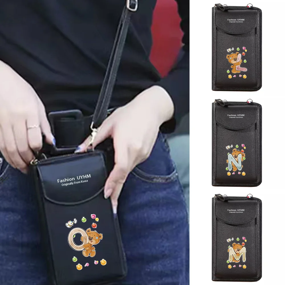 Женские сумки, мягкие кожаные кошельки для Samsung/iPhone/Huawei, кошелек для сотового телефона, сумка через плечо с принтом медведя и надписью
Женские сумки, мягкие кожаные кошельки для Samsung/iPhone/Huawei, кошелек для сотового телефона, сумка через плечо с принтом медведя и надписью