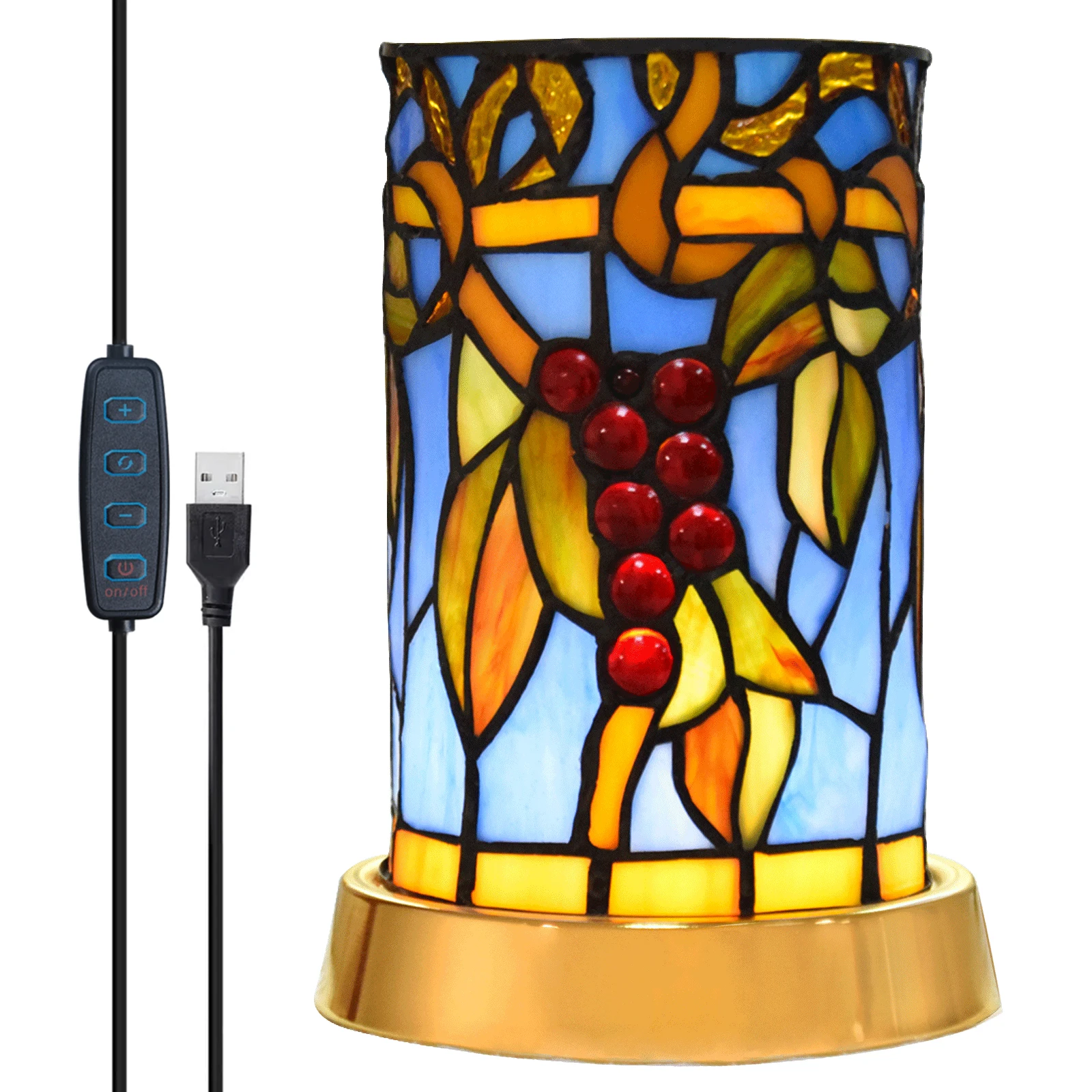 European vintage stained glass decorative table lamp USBLED dimming night light bedroom bedside glass lamp gift light
European vintage stained glass decorative table lamp USBLED dimming night light bedroom bedside glass lamp gift light