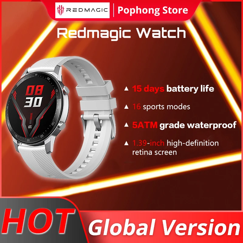 Global Version Nubia RedMagic Watch SW2102 1.39 inch AMOLED Smart Watch Blood Oxygen Heart Rate 16 sports mode
Global Version Nubia RedMagic Watch SW2102 1.39 inch AMOLED Smart Watch Blood Oxygen Heart Rate 16 sports mode