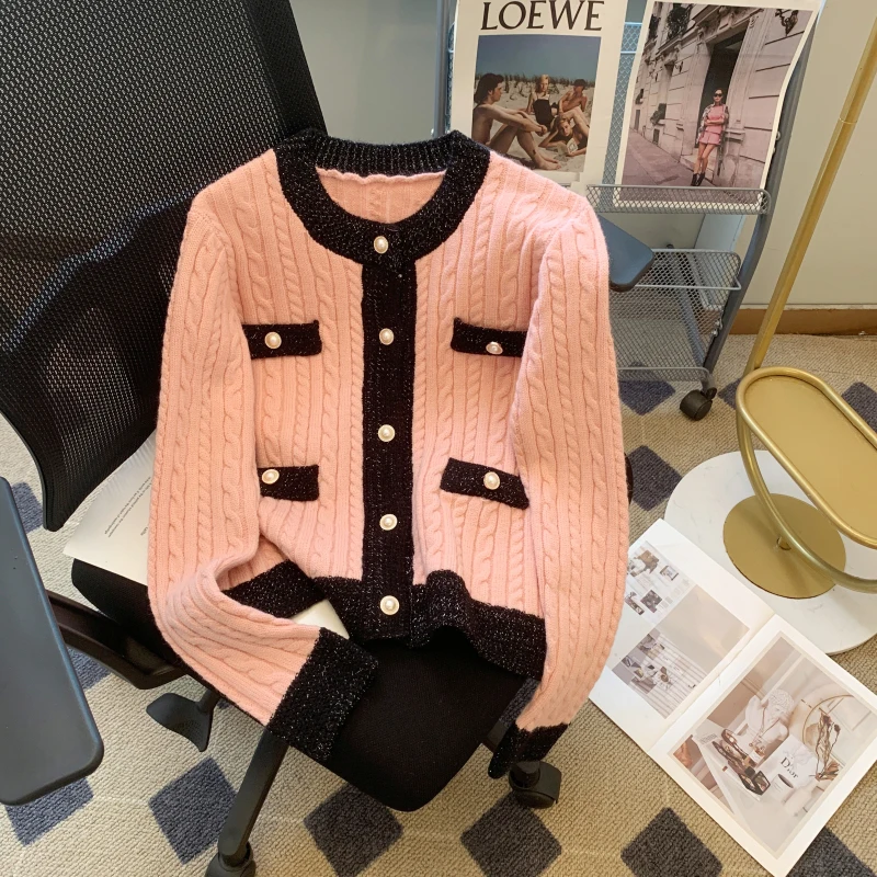 Pink Sweater Women Autumn Winter New Little Sweetheart Age Reducing French Celebrity Little Fragrant Knitted Cardigan Coat X151
Pink Sweater Women Autumn Winter New Little Sweetheart Age Reducing French Celebrity Little Fragrant Knitted Cardigan Coat X151