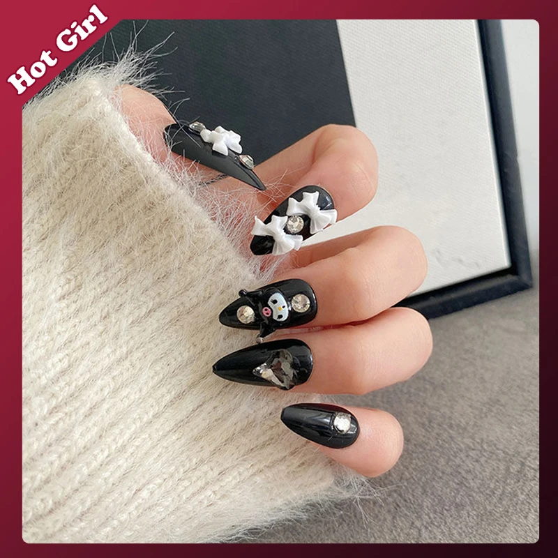 24Pcs Kuromi Nail Art Y2K Sanrio Cartoon Anime Bow Dark Hot Girl Reusable Students Nail Patch Personalized Accessories Gift New
24Pcs Kuromi Nail Art Y2K Sanrio Cartoon Anime Bow Dark Hot Girl Reusable Students Nail Patch Personalized Accessories Gift New