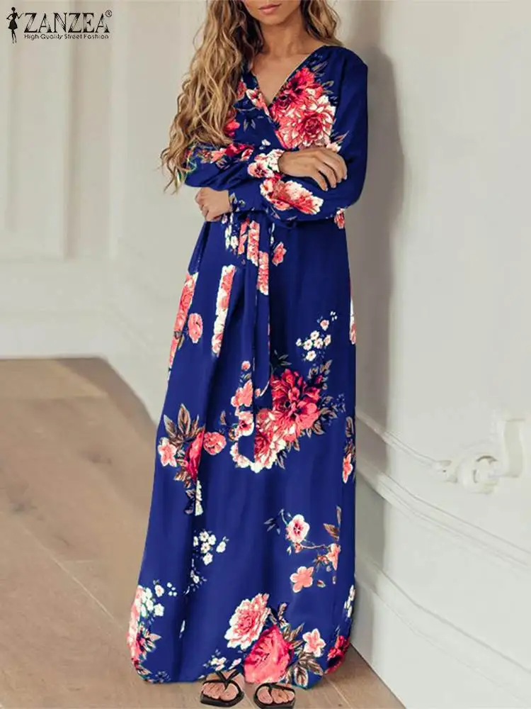 ZANZEA Elegant Print Floal Maxi Dress Women Spring Sundress Bohemian Holiday Party Long Sleeve V Neck Lace Up Vestido Robe 2023
ZANZEA Elegant Print Floal Maxi Dress Women Spring Sundress Bohemian Holiday Party Long Sleeve V Neck Lace Up Vestido Robe 2023