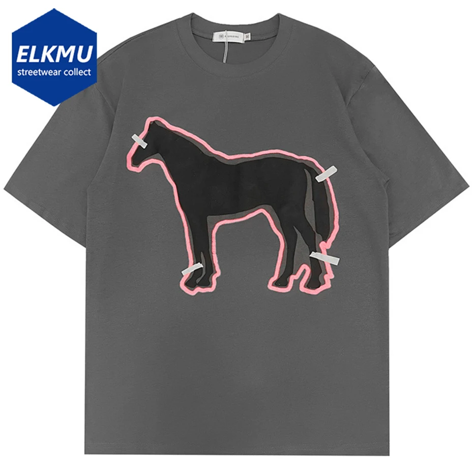 Streetwear T Shirt Men Cartoon Horse Graphic Print Oversized Hip Hop Harajuku T-shirts 2023 Summer Loose Casual Y2K Tshirt Tops 
Streetwear T Shirt Men Cartoon Horse Graphic Print Oversized Hip Hop Harajuku T-shirts 2023 Summer Loose Casual Y2K Tshirt Tops