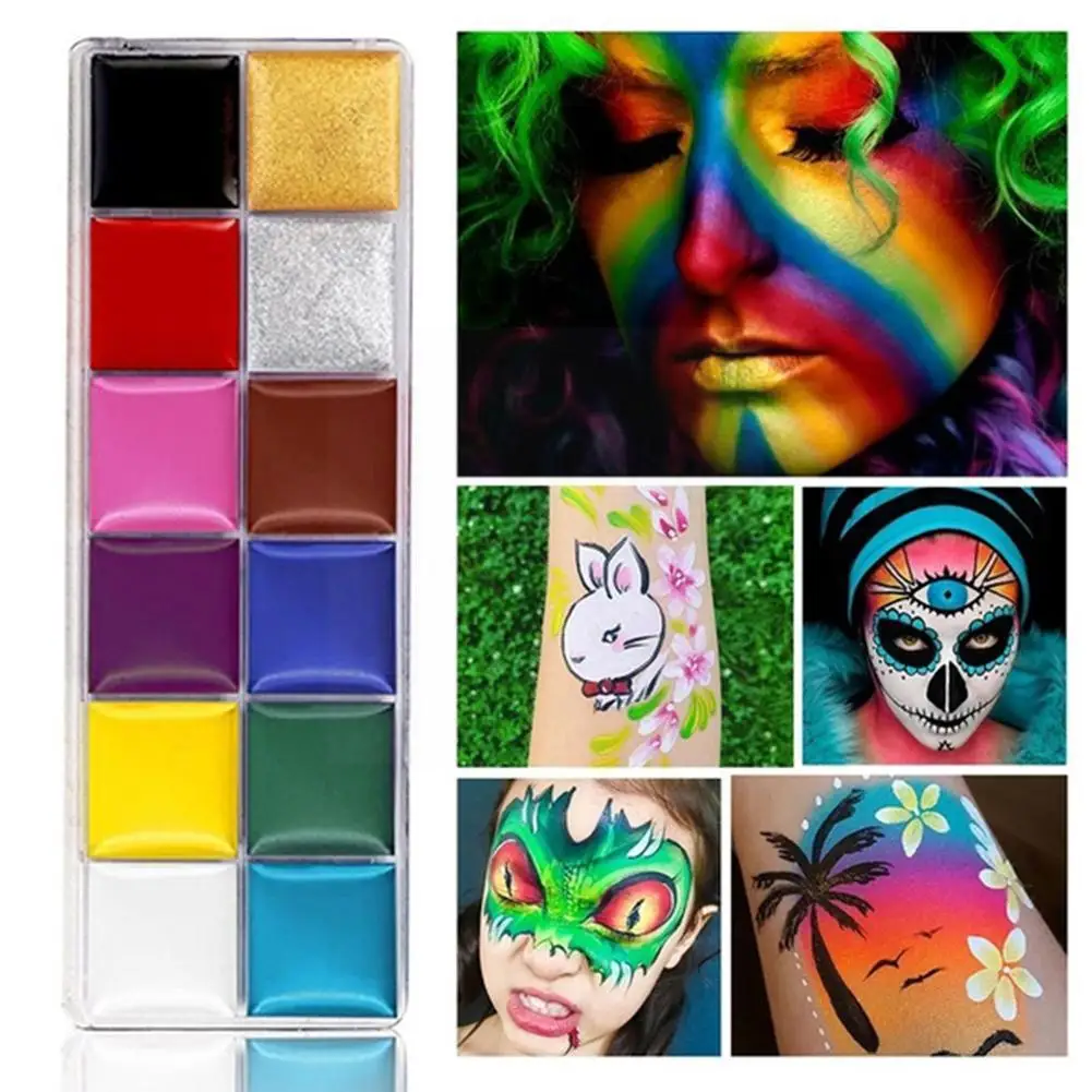 12 Colors Face Body Art Painting Body Paint Oil Painting Makeup Party Tattoo Cosmetic Halloween Makeup R5v6 Paintin Palette V9J3
12 Colors Face Body Art Painting Body Paint Oil Painting Makeup Party Tattoo Cosmetic Halloween Makeup R5v6 Paintin Palette V9J3